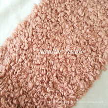 Peach Super Curly Imitation Wool Fake Fur